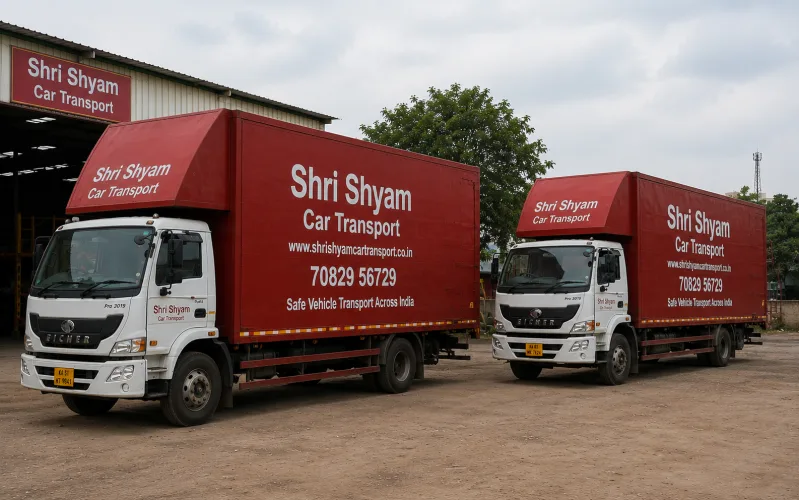 Fully enclosed closed car carrier truck | Shri Shyam Car Transport
