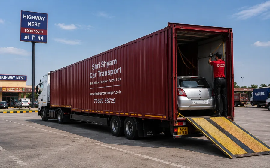 Multi-level carrier loaded with dealership vehicles | Shri Shyam Car Transport